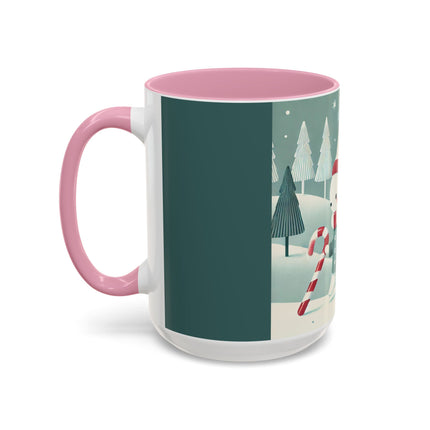 Candy Cane Timekeeper Bunny Colorful Mugs (11oz, 15oz)