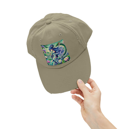 Fairy of the Koi Pond Unisex Distressed Cap