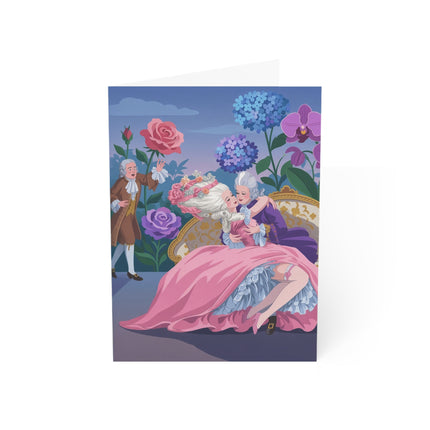 🌹💌 The Secret Garden Embrace Greeting Card – Romantic Rococo Floral Fantasy