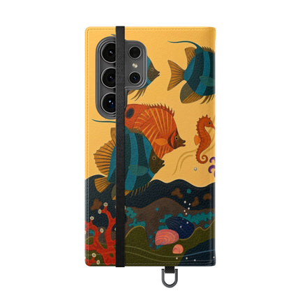 🐚🌊 The Lady Of The Enchanted Pearl Flip Case – Art Deco Undersea Fantasy