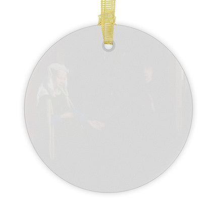 Arnolfini Portrait by Jan Van Eyck Glass Ornaments