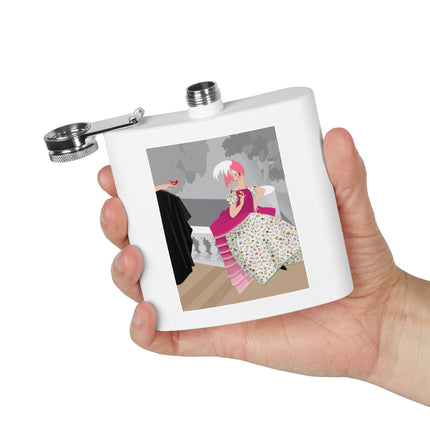 The Red Bird Stainless Steel Flask – Gentle Storybook Charm & Elegant Whimsy