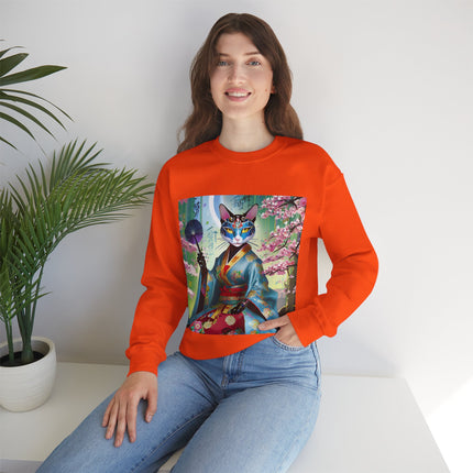 Cyberpunk Geisha Unisex Heavy Blend™ Crewneck Sweatshirt