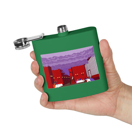 Midnight Toast Flask – Parisian Romance & Art Deco Charm