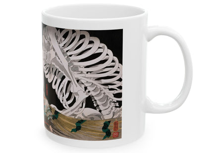 Mitsukuni Defying the Skeleton Spectre by Utagawa Kuniyoshi Ceramic Mug (11oz, 15oz)