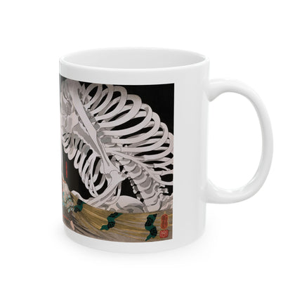 Mitsukuni Defying the Skeleton Spectre by Utagawa Kuniyoshi Ceramic Mug (11oz, 15oz)