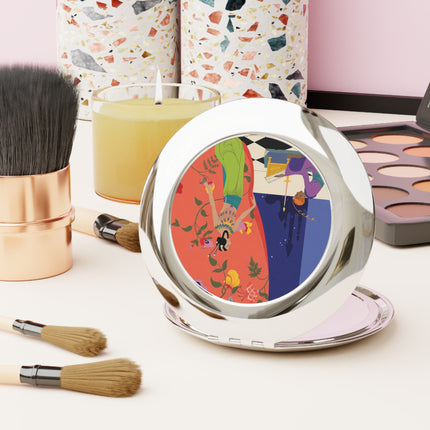 Midnight Arabian Reverie Compact Mirror – Exotic Elegance & Mystical Enchantment
