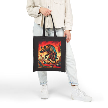 The Cunning Scavenger Cotton Canvas Tote Bag – Grit, Wit & Relentless Survival