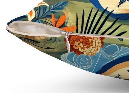 Fairy Waltz in the Butterfly Garden Spun Polyester Square Pillow