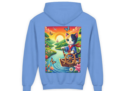 Sailor Kitten’s River Adventure Youth Heavy Blend Hooded Sweatshirt