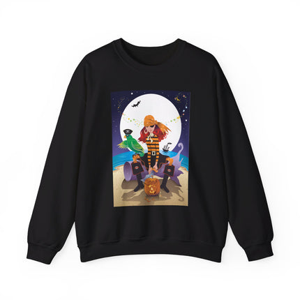 Moonlit Pirate Halloween Unisex Heavy Blend™ Crewneck Sweatshirt