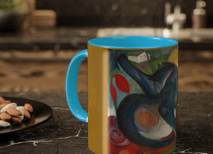 Two Cats, Blue and Yellow by Franz Marc Colorful Mugs, 11oz
