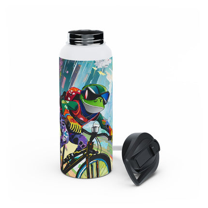 Cyberpunk Frog Stainless Steel Water Bottle