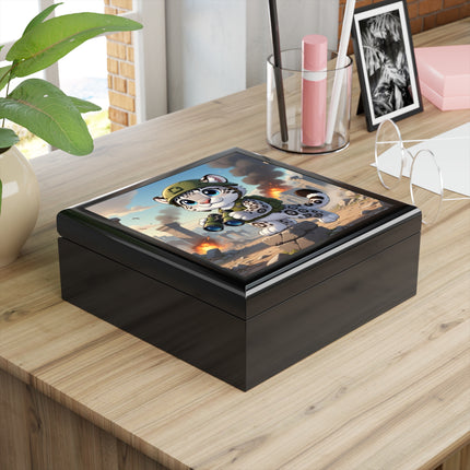 Snow Leopard Lookout Treasure Chest