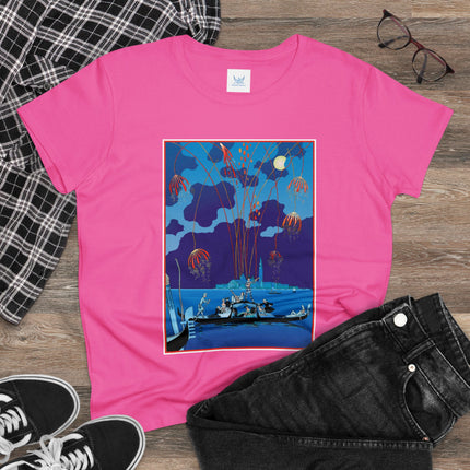 Fireworks in Venice by George Barbier Women's Midweight Cotton Tee