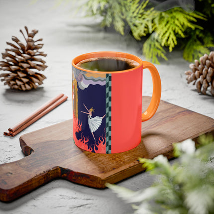 The Firebird's Awakening Colorful Mug (11oz, 15oz) – Ballet Fantasy, Mythic Fire & Art Deco Drama