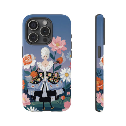 🌸🎀 The Grand Floral Promenade Phone Case – Art Deco Fashion Fantasy