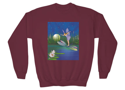 Fairy on a Dragonfly Youth Crewneck Sweatshirt