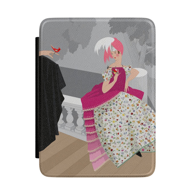 The Red Bird Kindle Case – Graceful Storybook Charm & Quiet Mystery
