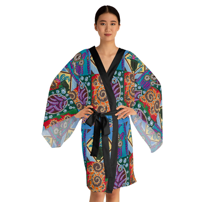 Floral Design by Emile-Alain Séguy Long Sleeve Kimono Robe (AOP)