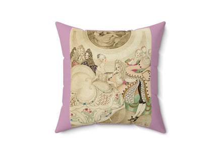 Sur talons rouges (On Red Heels) pl 01 by Gerda Wegener Spun Polyester Square Pillow