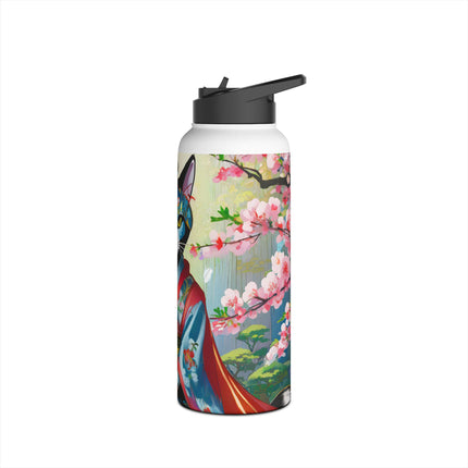 Cyberpunk Geisha Stainless Steel Water Bottle