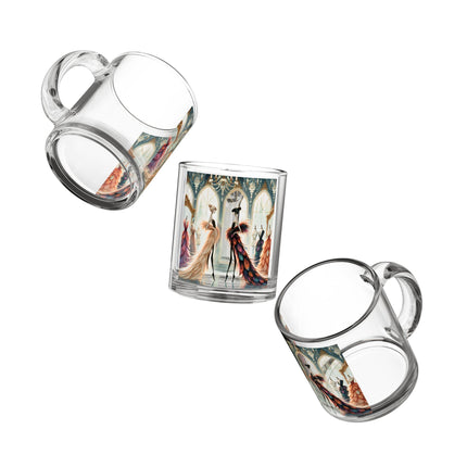 Couture & Wings Glass Mug, 10oz