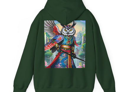 Cyberpunk Samurai Owl – Heavy Blend™ Hooded Sweatshirt