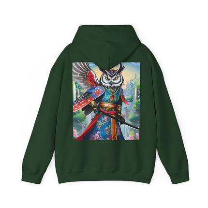 Cyberpunk Samurai Owl – Heavy Blend™ Hooded Sweatshirt