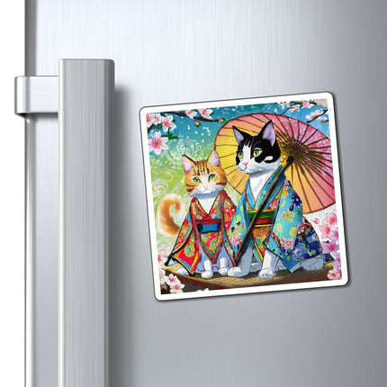 Kimono Kitties Magnet (3 Sizes)
