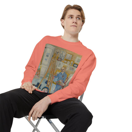The Skeleton Painter by James Ensor Garment-Dyed Sweatshirt