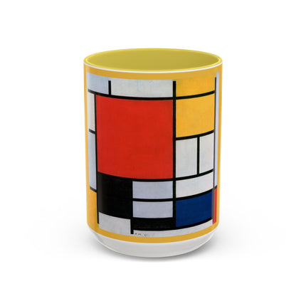 Composition with Red, Yellow, Blue, and Black by Piet Mondrian Colorful Mugs (11oz, 15oz)