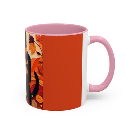 Siamese Cat at an Autumn Harvest Fair Colorful Mugs (11oz, 15oz)