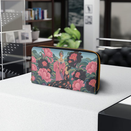 🌺🎀 The Rose Garden Companions Wallet – Art Deco Floral Romance
