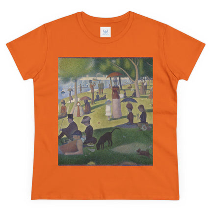 A Sunday on La Grande Jatte by Georges Seurat Women's Midweight Cotton Tee
