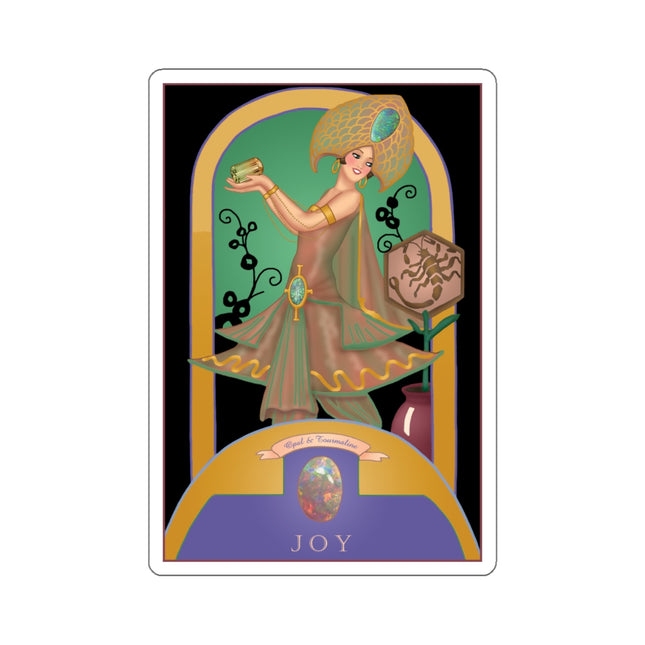 October & Opal, Tourmaline (from the Gem Series) by Sofia Chiostri Kiss-Cut Stickers (4 Sizes)