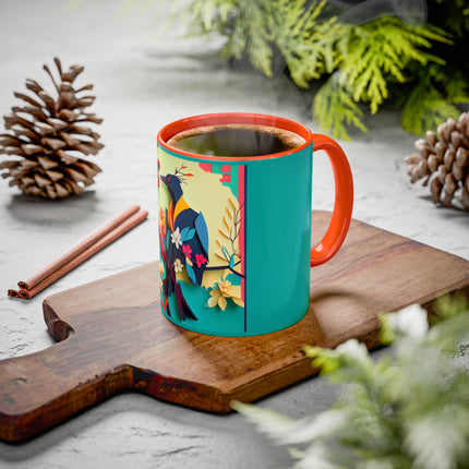 Curious Crow Colorful Mugs (11oz, 15oz)