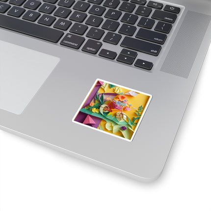 Origami Bicycle Kiss-Cut Stickers (4 Sizes)