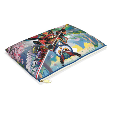 Cyberpunk Samurai Owl Pencil Case