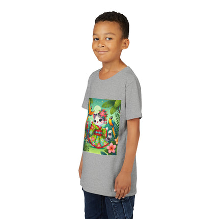 Parrot Dance of the Geisha Kitten Youth Short Sleeve Tee