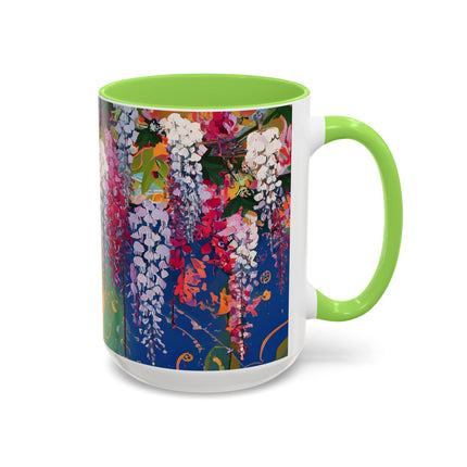 Golden Wisteria Elegance Colorful Mugs (11oz, 15oz)