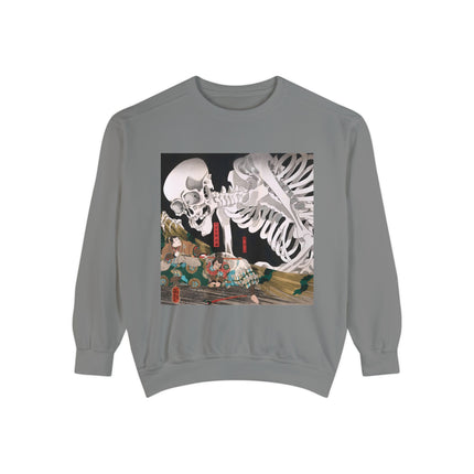 Mitsukuni Defying the Skeleton Spectre by Utagawa Kuniyoshi Garment-Dyed Sweatshirt