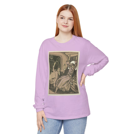 L’Attentat by Fernand Siméon Garment-dyed Long Sleeve T-Shirt