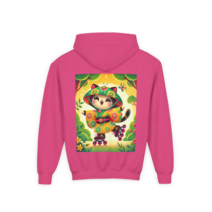 Firefly Dance on Wheels Youth Hooded Sweatshirt – Magical Motion & Playful Glow