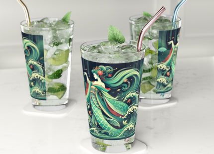 Mermaid Queen Rising from the Deep Glass, 16oz