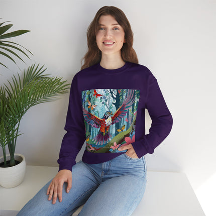 Colorful Raptor Unisex Heavy Blend™ Crewneck Sweatshirt