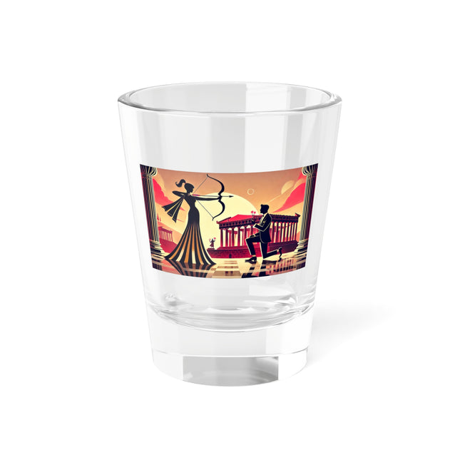 Art Deco Valentine's Romance Shot Glass, 1.5oz