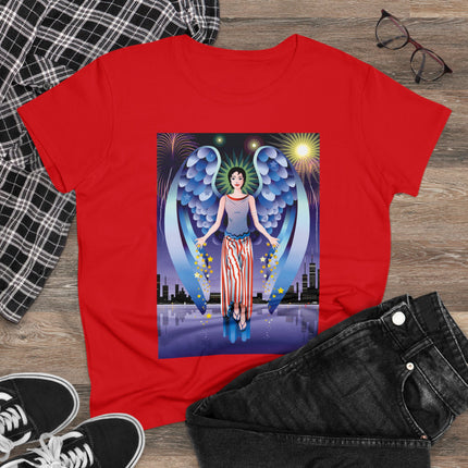 Celestial Symphony Women's Midweight Cotton Tee