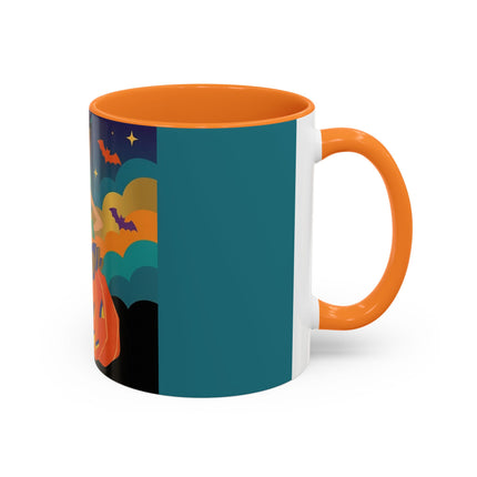 🌙🎃 The Witch Of Crescent Moon Pumpkin Colorful Mug – Colorful Halloween Charm