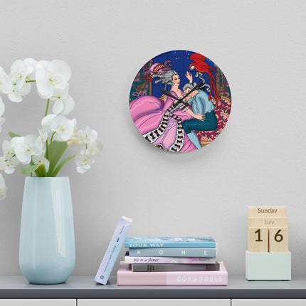 The Jealous Parrot by George Barbier Acrylic Wall Clock